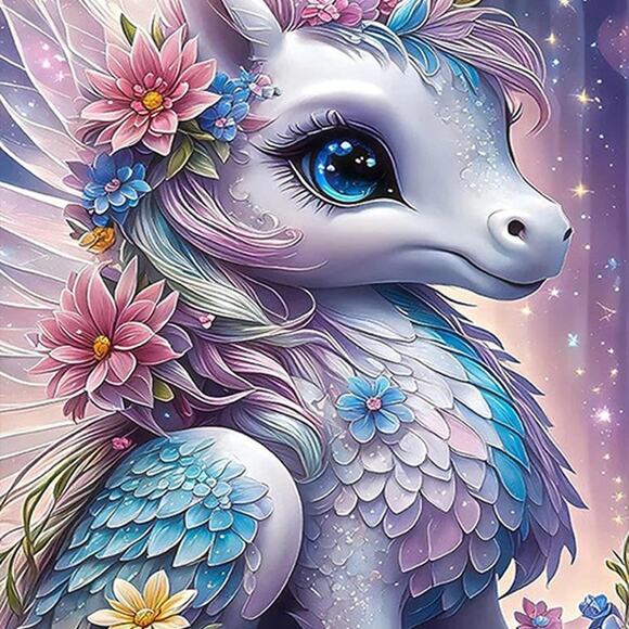 Unicorn Diamond Painting Kit for Adults, Diamond Art Kits for Beginners - Picture 3 of 5